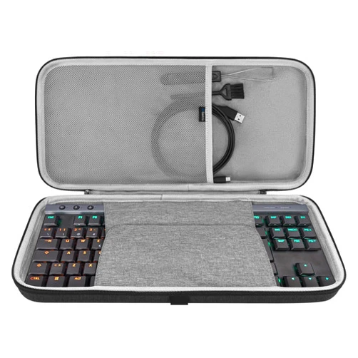 Geekria Tenkeyless TKL Keyboard Case, Hard Shell Travel Carrying Bag for 80%/87 Key Computer Mechanical Gaming Keyboard, Compatible with Logitech G PRO, G915 TKL, Razer BlackWidow V3 TKL (Slim)