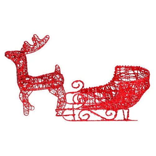 NUOBESTY 1 Set Christmas Elk Ornaments Table Decorations Christmas Reindeer Adornment Reindeer Toy Decorative Outdoor Decor Christmas Mini Figurine Xmas Sleigh Decor Red Number Props Iron
