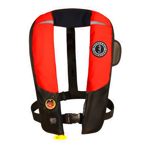 Mustang Survival Corp Inflatable PFD with HIT (Auto Hydrostatic) and Bright Fluorescent Inflation Cell