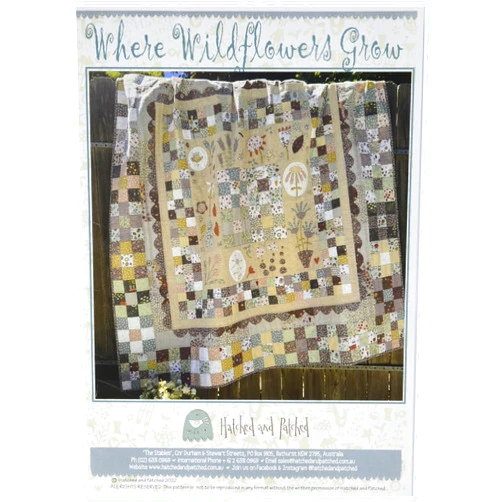 Hatched and Patched Where Wildflowers Grow Pattern, Multi