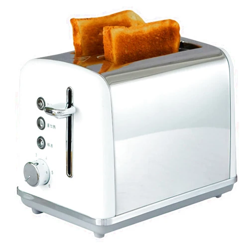 PUFAN 2 Slice Stainless Steel Toaster, 750W Small Toaster with 1.4-inch Widening Oven, 6-Speed Firepower Control, Bake On Both Sides Without Turning, for Breakfast, Lunch, Dinner