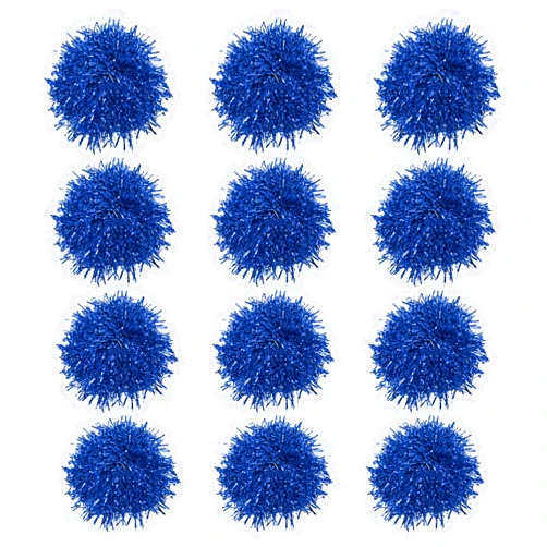 PATIKIL Cheerleading Pom Poms with Finger Holes, Metallic Foil Cheering Hand Flower for Sport Team Spirit