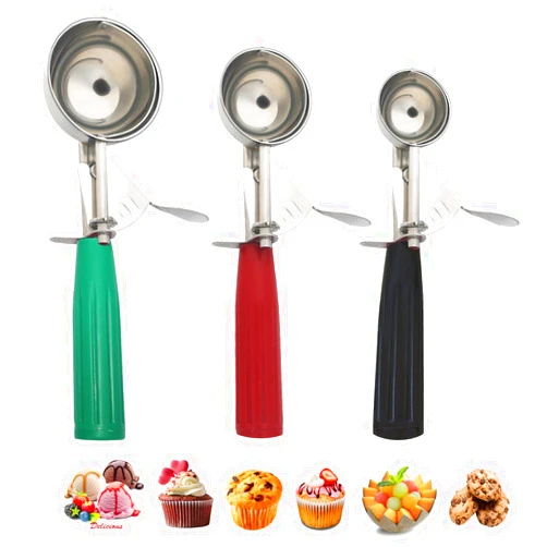 Saebye Cookie Scoop Set, Ice Cream Scoop Set, Multiple Size Large-Medium-Small Size Disher, Professional 18/8 Stainless Steel Cupcake Scoop