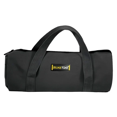 Suaetiai 12 Inch Small Tool Bags for Men,Wide Mouth Zipper Tool Storage Bag,Large Capacity Canvas Tool Tote Bag,Portable Multi-Function Tool bag for Storage Wrenches,Screwdrivers,Repair Tools (Black)