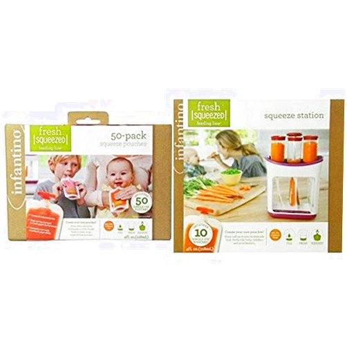 Infantino Squeeze Pouches and Squeeze Station