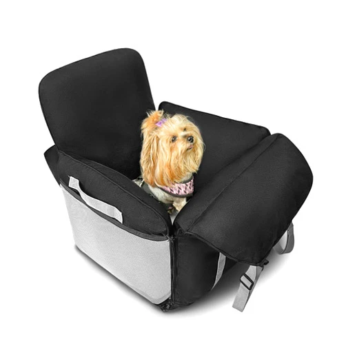 ALVOD Dog Car Seat for Small Dogs - Puppy Dog Booster Car Seat with Storage Pockets, Waterproof & Thickened Memory Foam Filling Up to 25lbs