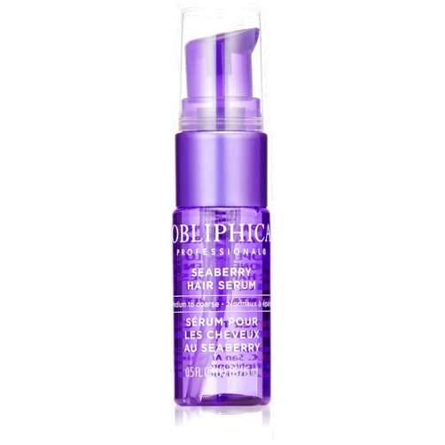Obliphica Professional Obliphica Seaberry Leave in Hair Serum for Medium & Course Hair - Vitamins and Omegas for Frizz Free & Nourished Hair - Hair Serum for Dry Hair and Growth - 0.5 Fl Oz