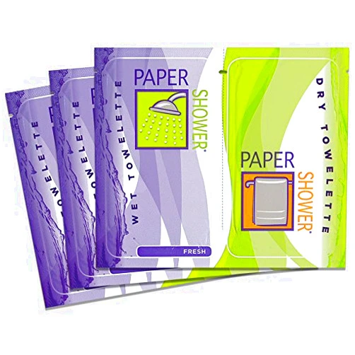 Paper Shower-Fresh, 20 Body Wipe Packs (A Wet And Dry Towel In Each Pack) Per Order