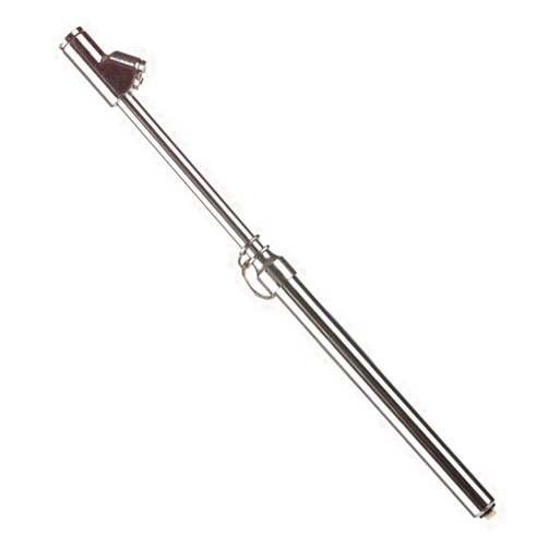 CZC AUTO Tire Pressure Gauge, Straight-on Foot Dual Head Chucks Auto Service Gage, Heavy Duty Air Gauge 10-150PSI 100-1000KPa for Car Truck RV Van (1 Pack, Silver)