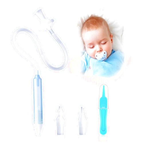 Qunlions life Nasal Aspirator for Baby, Nasal Congestion Relief Nose Cleaner with 2 Silicone Tips Nose Cleaning Tweezer for Babies Infants and Toddlers Boys Girls