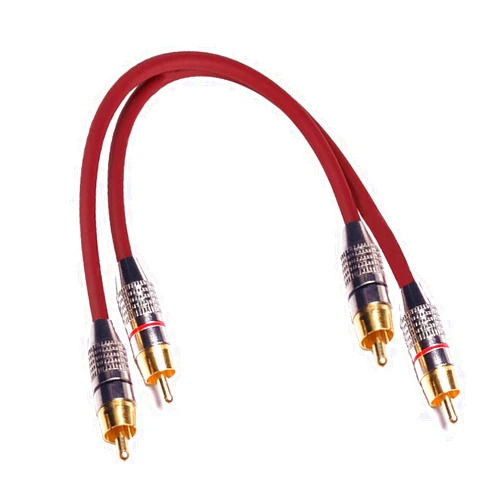 Yamis RCA to RCA Audio Cable 1 FT, Yamis Dual RCA Male to RCA Male Stereo Audio Cable Converter RCA Male Plug Cable(2 PCS)