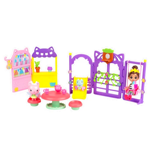 Gabby's Dollhouse Gabby’s Dollhouse, Kitty Fairy Garden Party, 18-Piece Playset with 3 Toy Figures, Surprise Toys & Dollhouse Accessories, Kids Toys for Girls & Boys 3+
