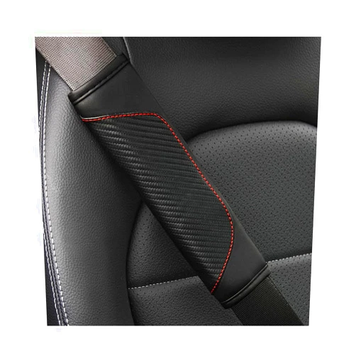 Osilly 2PCS Car Seat Belt Cover, Carbon Fiber Seatbelt Shoulder Protection, Soft Car Seat Belt Strap Cushion Protect Your Neck and Shoulder, Car Accessories Seat Belt Pad for Car Truck (Black)