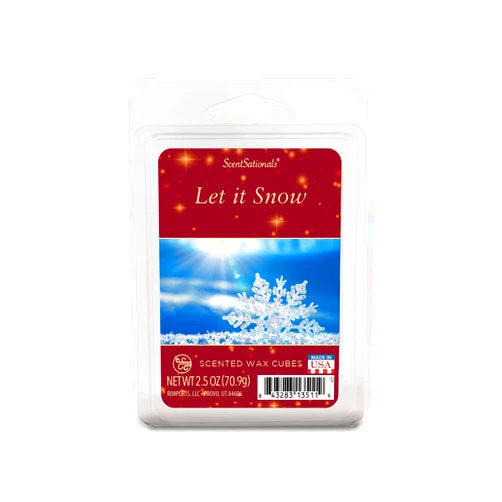 Scentsationals Wax Melts, Wax Cubes Strong Scent - Holiday Collection Let it Snow - Long Lasting Scented Wax Melts for Warmer, 2.5 oz (6 Cubes)