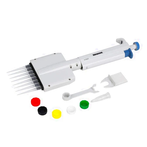 Walfront 8-Channel Multichannel Pipett Adjustable Pipettor Micro Pipette High-Accurate 5-50μl + 8 Tip