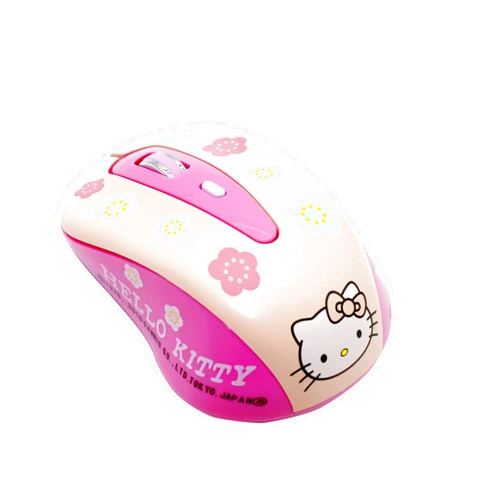 Zayaxe Cute Hello Kitty Wireless Silent Mouse, Girls Pink Mouse Suitable for desktops and laptops