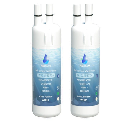 HMASAV W10295370A water filter replacement, Compatible with EDR1RXD1, EDR1RXD1B, W10295370, Filter 1, WHR1RXD1, KAD1RXD1, P4RFKB2, P8RFWB2L, 46-9930,46-9081 2PACK