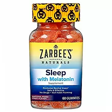 Zarbee's Naturals Sleep with Melatonin Supplement - 60 Gummies, Pack of 2