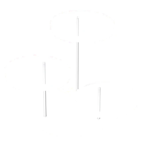 Inheming Mini Acrylic Clear Display Riser, 3 Tier Round Ring Display Rack for Mini Figures, Collectibles, Gem, Crystals, Rocks