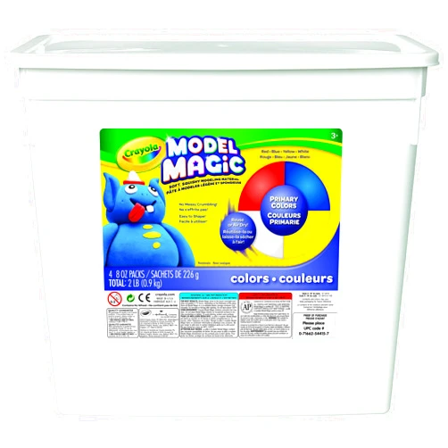 Crayola Model Magic (2lb Bucket), Modeling Clay Alternative, Primary Colors, Air Dry Clay for Kids, Classrooms Supplies, 3+