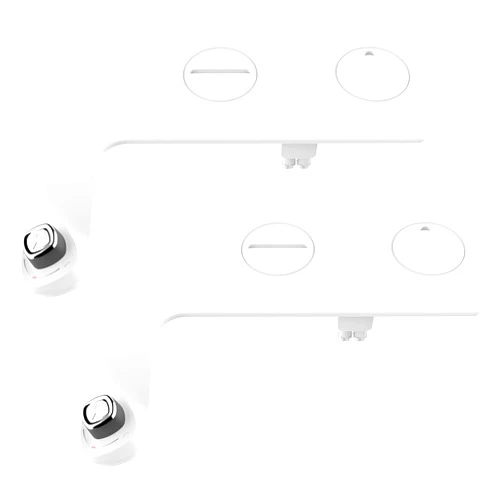 Bio Bidet SlimEdge 2 Pack Bidet Attachment for Toilet, Non Electric, Self Cleaning Dual Nozzles for Front and Rear Cold Water Wash, Adjustable Water Pressure, Ultra Thin Design, White