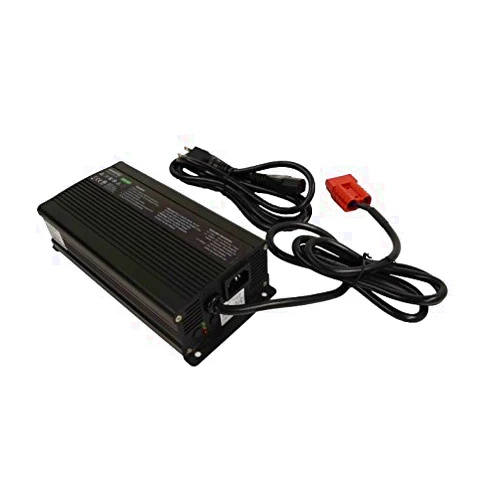 PowerFirst 24V 12A Battery Charger – Lead Acid Battery Charger with SB50 Connector for Forklift, Pallet Jacks & Floor Scrubbers – 24v Battery Charger with Aluminum Housing, LED Indicators