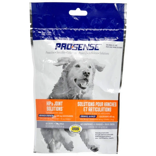 Pro-Sense ProSense Hip and Joint Solutions 60 Count, for Dogs, Advanced Strength Glucosamine Chews