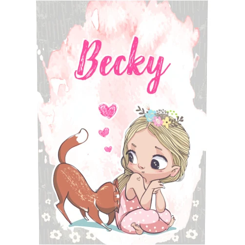 Melania neiva KU Publishing Becky: Notebook A5 | Personalized name Becky | Birthday gift for women, girl, mom, sister, daughter ... | Cute little girl with cat | 120 lined pages journal, small size A5 (ca. 6 x 9 inches)