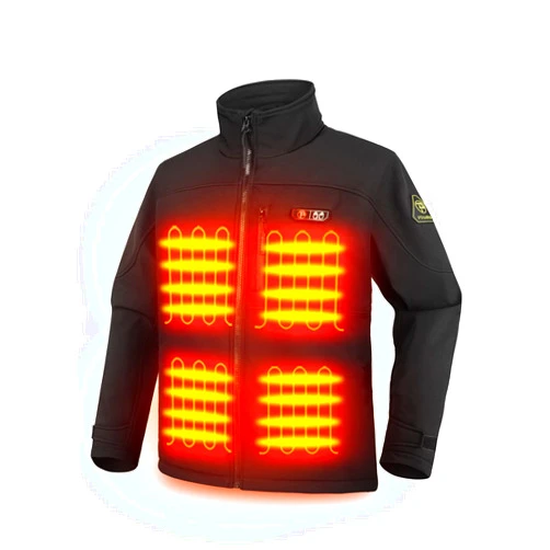PTAHDUS Men’s Heated Jacket with Battery Pack 7.4V, with Hand Warmer Pocket