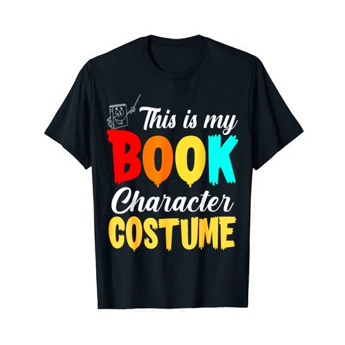 Funny Halloween Costume Matching Book Character Costume Halloween School Character Day Funny T-Shirt
