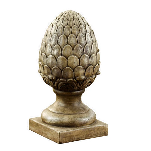 LuxenHöme Winsome House Artichoke Finial, Ivory