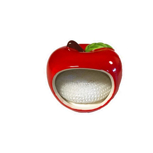 Merz67 LLC Ceramic Sponge/Scrubbie Holder (Apple)