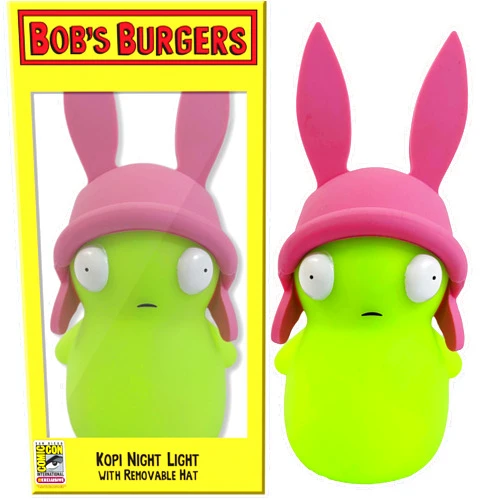 UCC Distributing Bob’s Burgers Kuchi Kopi as Louise Belcher – Night Light - with Removable Hat - Fun Glowing Light for Kids & Adults