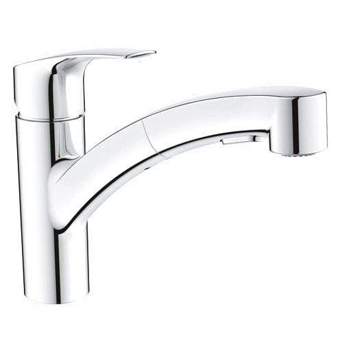 GROHE 30306001 Eurosmart Dual Spray Pull-Out Kitchen Faucet with Sprayer, 1.75 GPM, Chrome