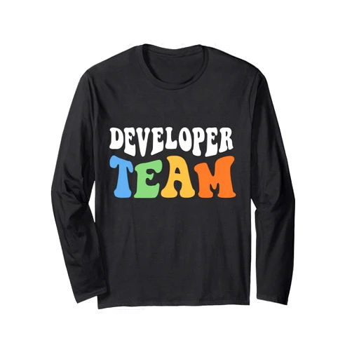 Retro Developer Team Tees Vintage Web Software Funny Retro Developer Team Long Sleeve T-Shirt