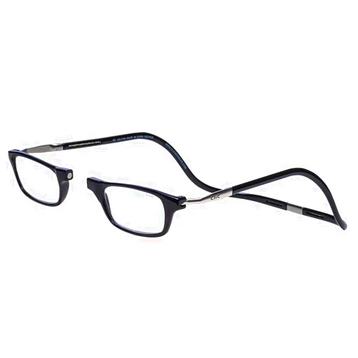 Clic Magnetic Reading Glasses for Men or Women, Computer Readers, Original Expandable (M-XL, Black, 2.00 Magnification)
