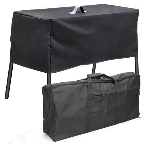 QuliMetal Patio Cover and Carry Bag for Camp Chef 3 Burner Stoves, Tundra Pro 16, SPG90B, PRO90, TB90LWG – Heavy Duty 600D Stove Cover and Bag for Camp Chef Pro 90X