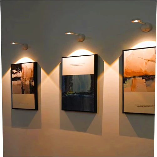 Yuewilai Wireless Picture Light Battery Operated, 2200mAH Rechargeable Painting Light with Motion Sensor and Rotatable Light Tube, Stepless Dimming Art Display Light for Picture Frame