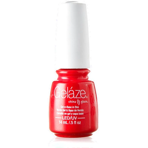 China Glaze Gelaze Gel-N-Base Polish, Strawberry Fields, 0.5 Fluid Ounce