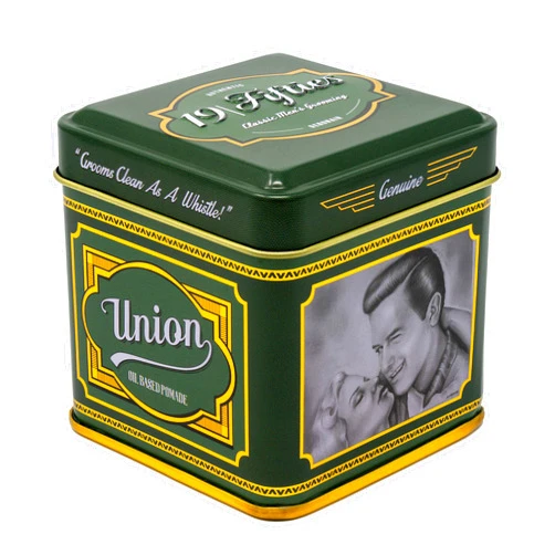 19Fifties Oil Based Pomade For Men - 4oz Beautifully Crafted Tin | Slick N’ Shiny, All Day Pliable Hold - Ideal For Pomps, Side Parts & Teddy Boy Styles Like D.A’s & Jelly Rolls