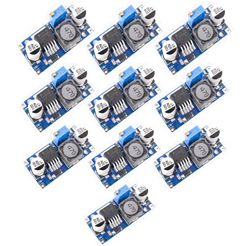 Seloky 10 Pack LM2596 LM2596S Adjustable Voltage Regulator Step Down Variable Volt Regulator Input 3.0-40V Output 1.5-35V DC-DC Buck Converter Electronic Voltage Stabilizer Power Supply Module