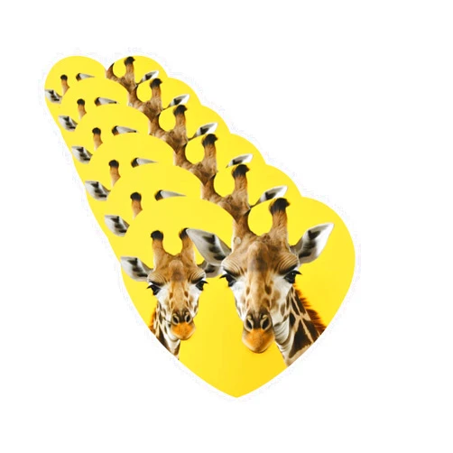 VducK 6 Pcs Car Air Freshener Hanging Car Air Fresheners for Men Giraffe on Yellow Background Hanging Scents Fresheners Car Aromatherapy Tablets For Bedroom Wardrobe