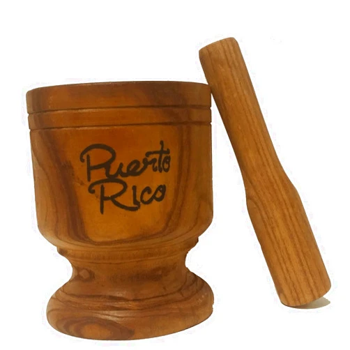 Souveniles de Puerto Rico Wooden Mortar Puerto Rico Small Size 5½