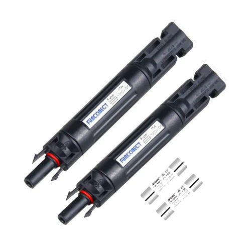 FUNCONECT Solar Panel Connector, 15A Multi-Contact 4 Connectors for Solar Panels, Male/Female IP67 Waterproof 1000v DC with Fuse Holder (2 Pairs)