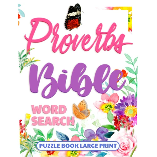 By Meditate On God's Word (Author) Bible Word Search Puzzle Book Large Print: Proverbs