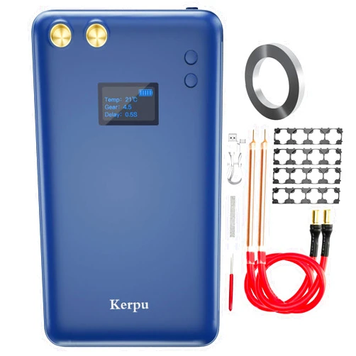 Kerpu Spot Welder, Kerpu 5000mAh Upgraded LCD Screen Rechargeable Battery Spot Welder, Adjustable 80 Gears Portable Mini Spot Welder, Type-C Intput Spot Welder for 18650 Battery