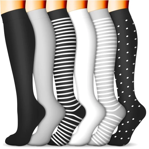 QUXIANG Compression Socks for Women & Men 15-20 mmHg, Best for Medical, Nursing, Running, Athletic, Varicose Veins, Travel