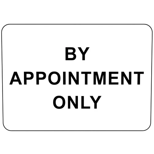 Fastasticdeals Aluminum Horizontal Metal Sign Multiple Sizes by Appointment Only Black Restricted Area with Border Weatherproof Street Signage 10x7Inches