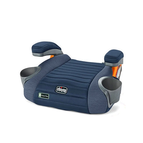 Chicco GoFit® ClearTex® Backless Booster Car Seat, Travel Booster Seat for Car, Portable Car Booster Seat for Children at Least 4 Years Old and 40-110 lbs. | Reef/Navy