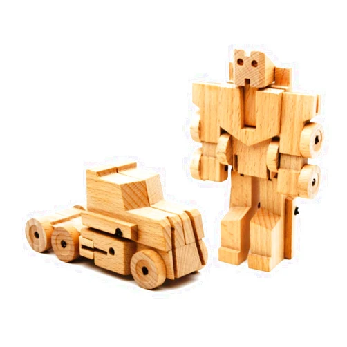 Bamloff WooBot - Wooden Robot Transforms into a Truck